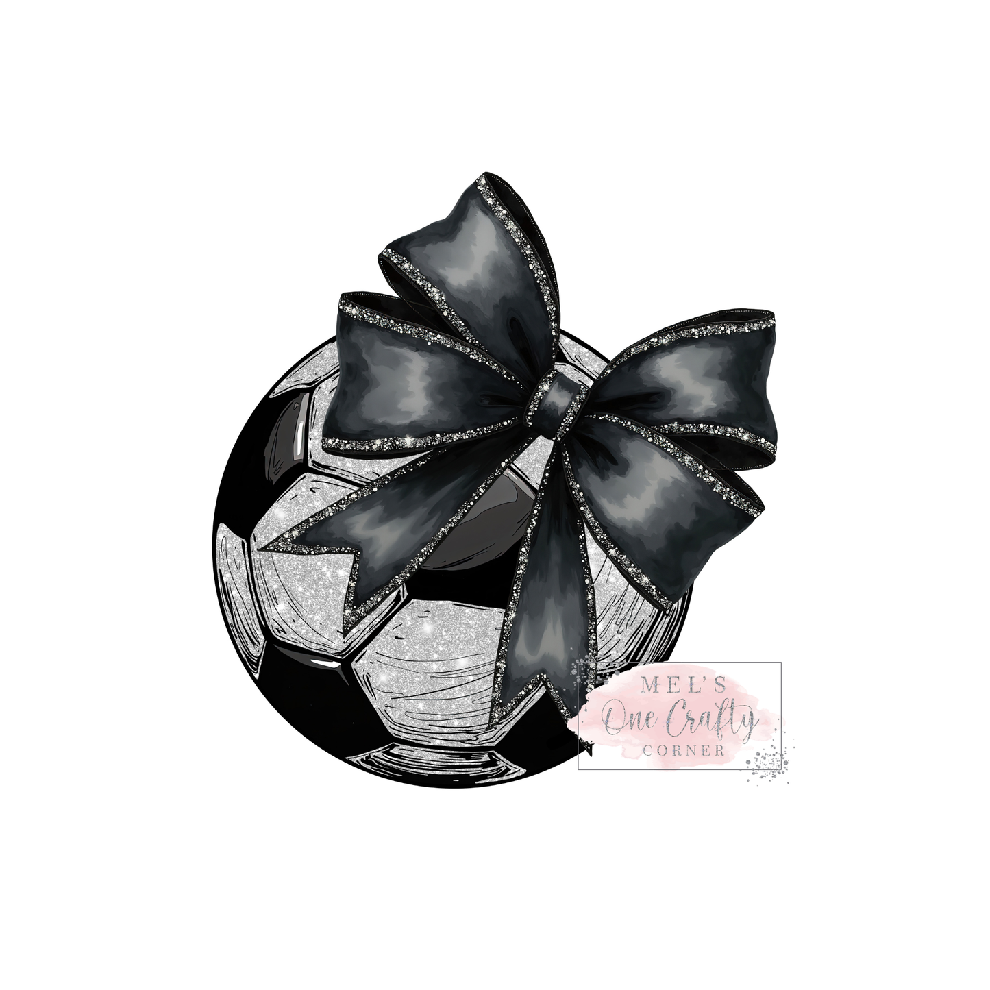 Soccer Ball Bow - DTF Transfer