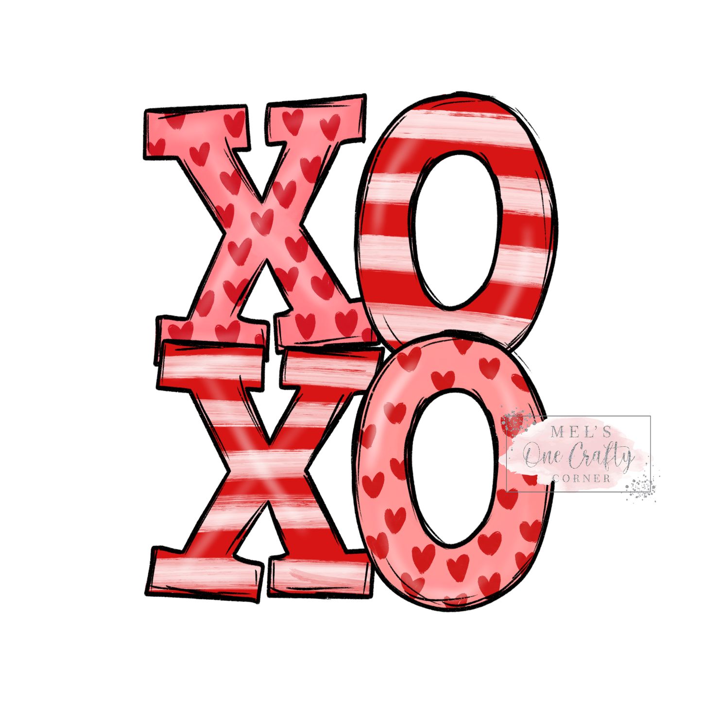 XOXO Stripes - DTF Transfer
