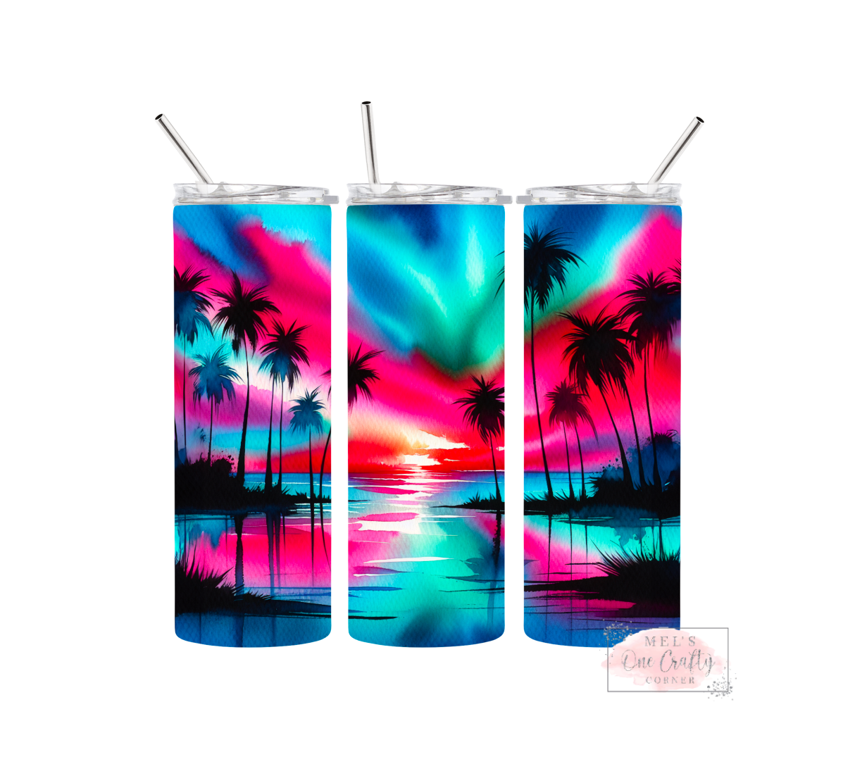 Sublimation Print Tumbler Wrap - Palm Trees