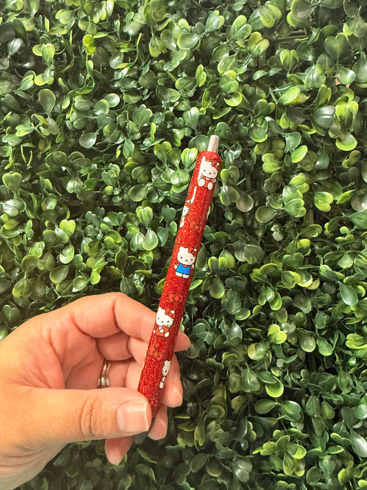 Red HK Glitter Pen