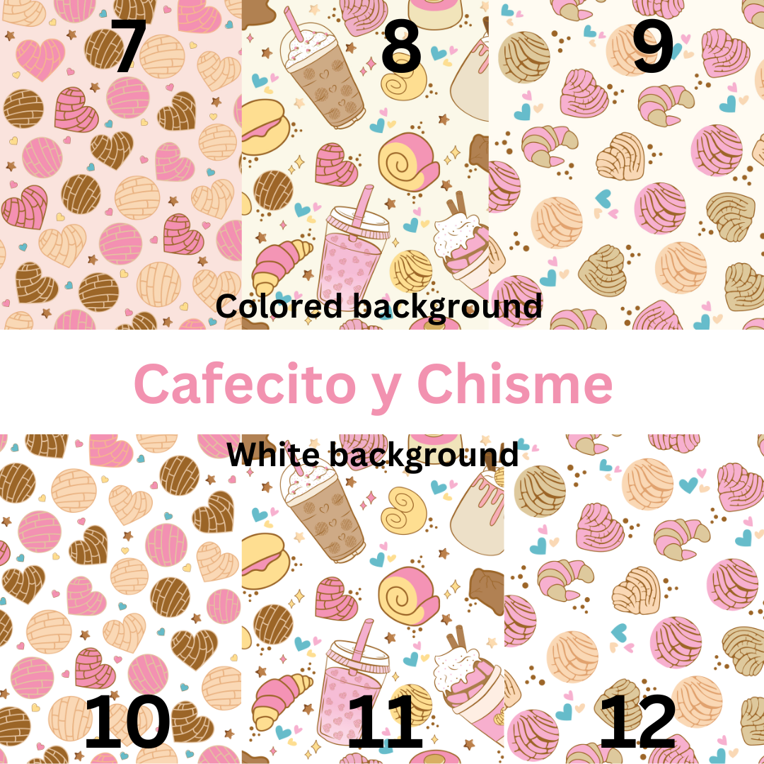 12x12 Vinyl Sheet - Cafecito y Chisme (13 designs)