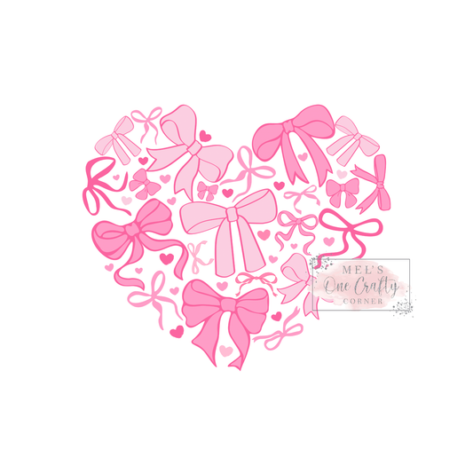 Coquette Heart Bow - DTF Transfer
