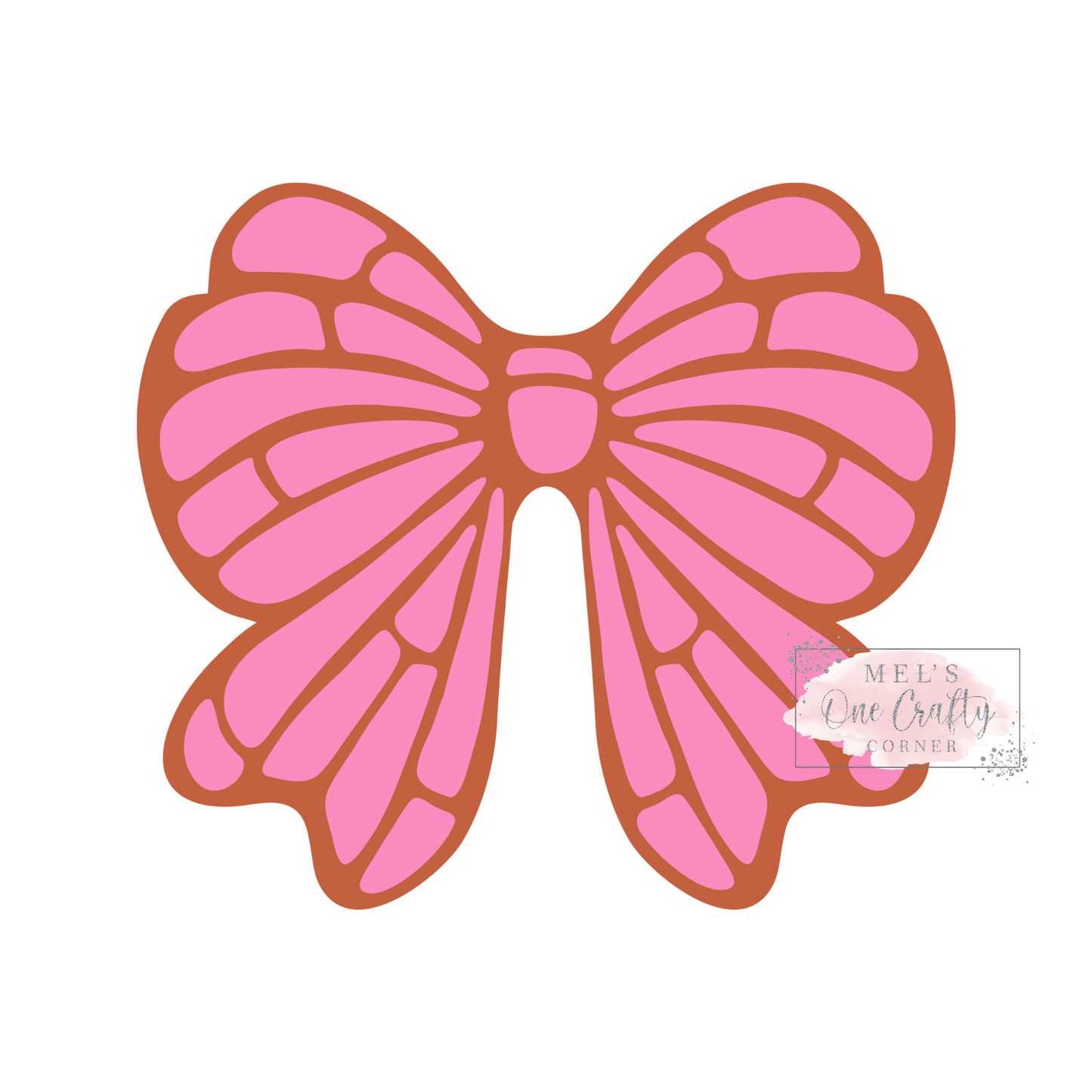 Hot Pink Concha Bow - DTF Transfer