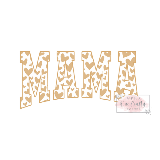Tan Heart Mama - DTF Transfer