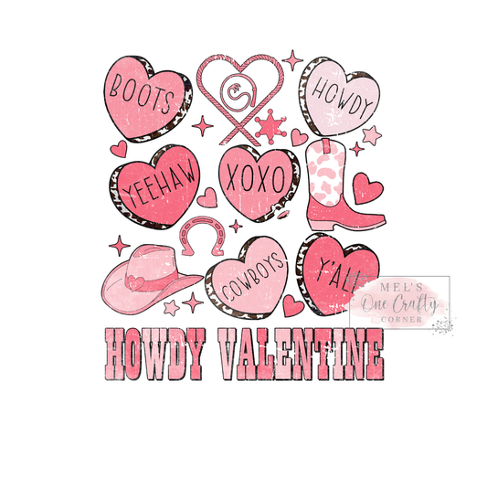 Howdy Valentine - DTF Transfer