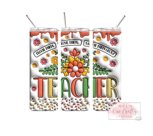 Sublimation Print Tumbler Wrap - Teach Them, Love Them