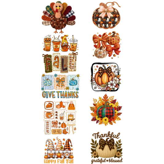 Fall Bundle (11 images) - DTF Transfer