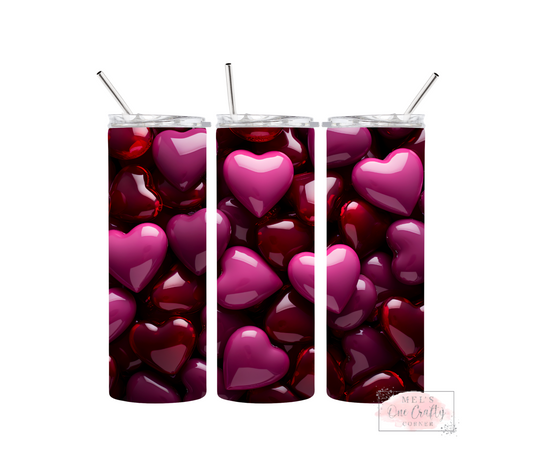 Sublimation Print Tumbler Wrap - Heart Rocks