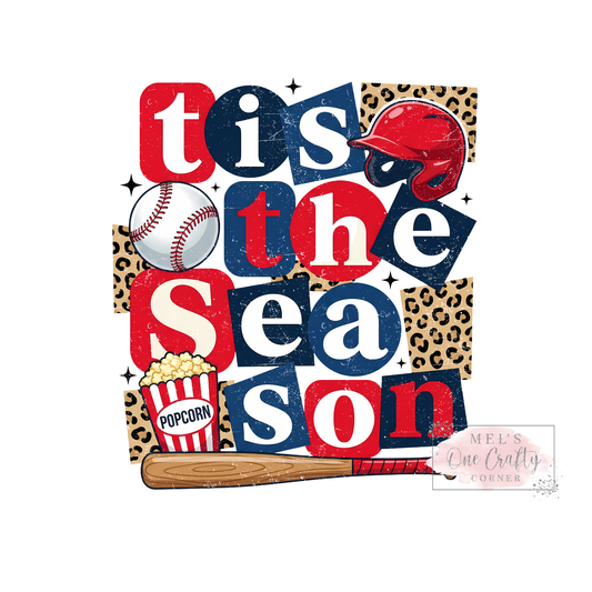 Baseball Preppy Tis the Season - DTF Transfer