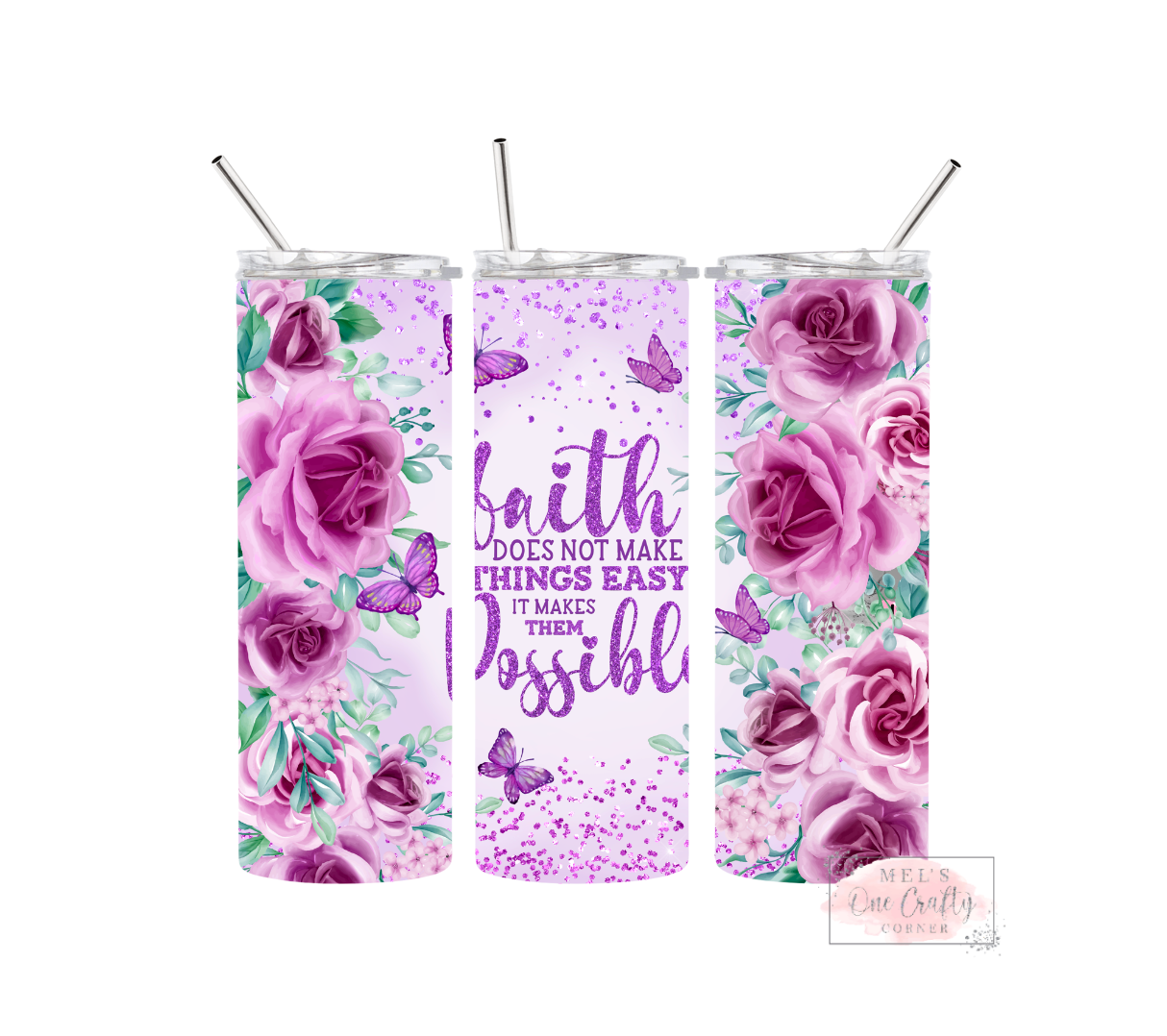 Sublimation Print Tumbler Wrap - Faith is Possible