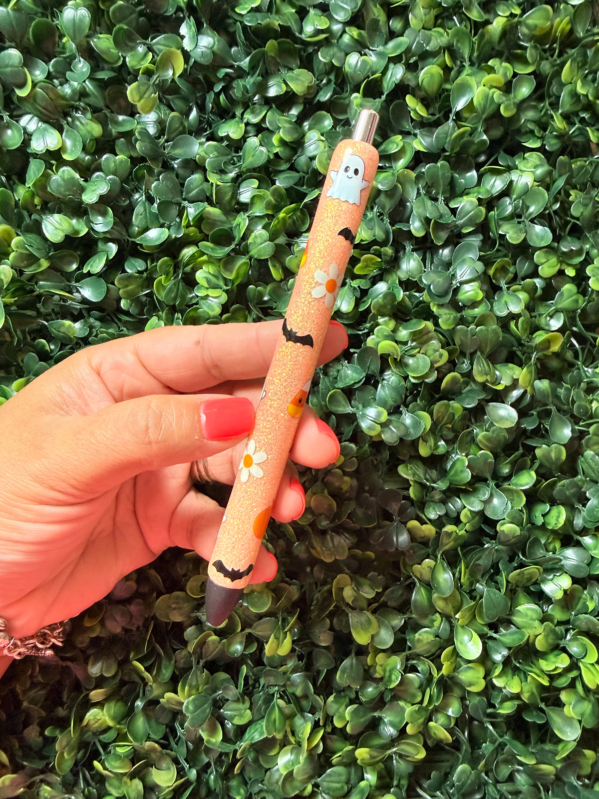 Halloween Pumpkin Glitter Pen