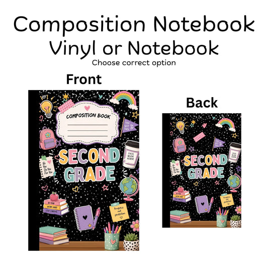 COMPOSITION VINYL OR NOTEBOOK - SECOND GRADE