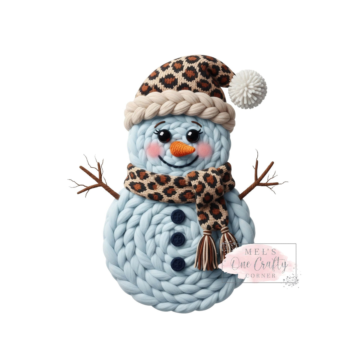 Leopard Snowman - DTF Transfer
