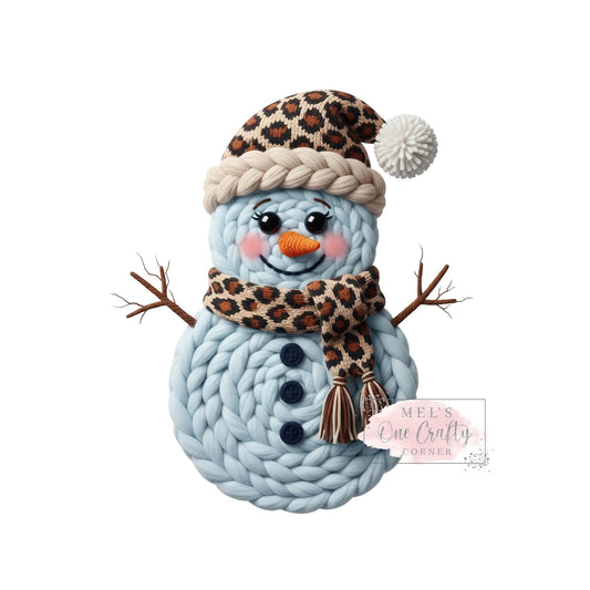 Leopard Snowman - DTF Transfer