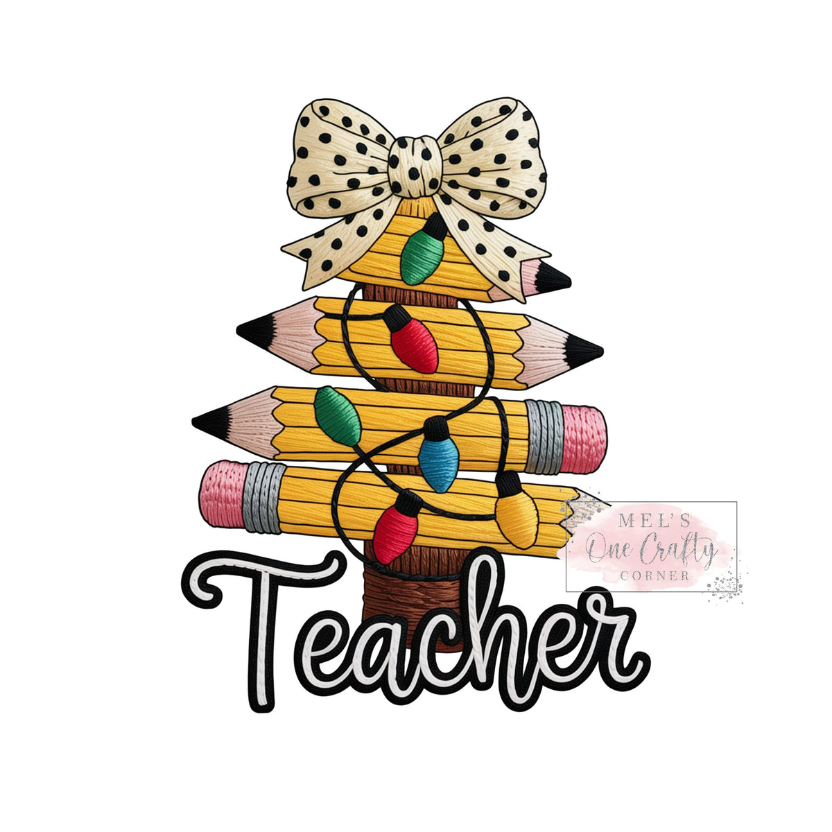 Teacher Christmas Tree - DTF Transfer