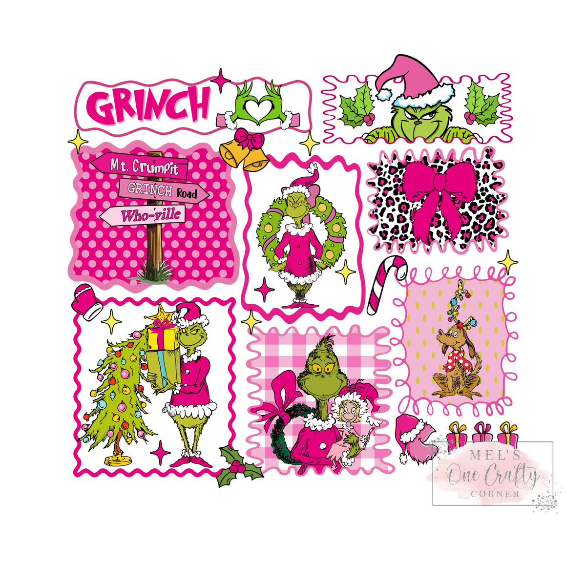 Doodle Grinchy - DTF Transfer