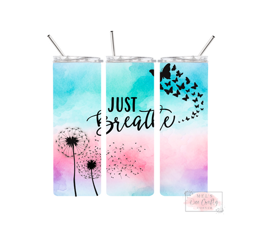 Sublimation Print Tumbler Wrap - Just Breathe