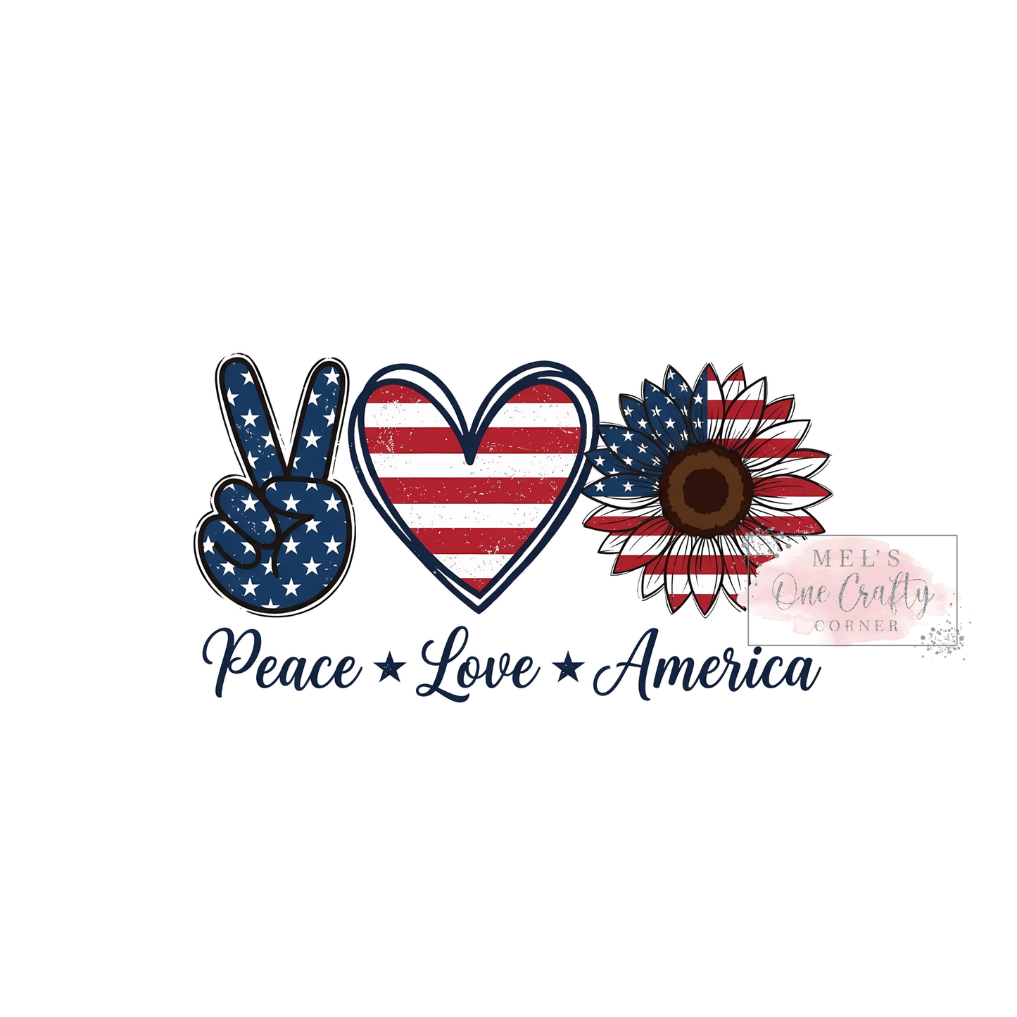 Peace Love America - DTF Transfer