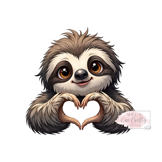Sloth Heart - DTF Transfer
