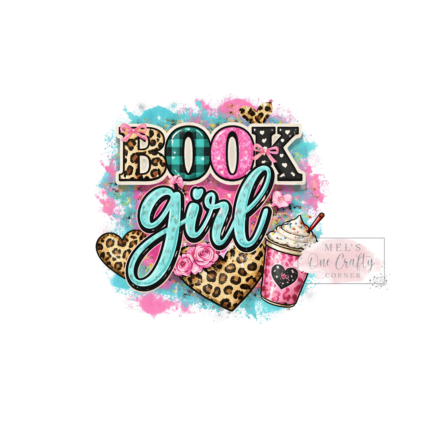 Leopard Book Girl - DTF Transfer