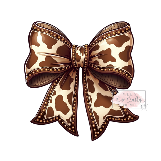 Western Cow Coquette (brown) - DTF Transfer