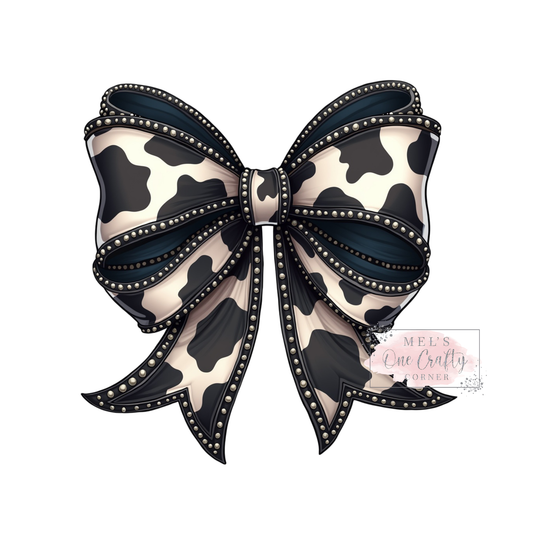 Western Cow Coquette (black) - DTF Transfer