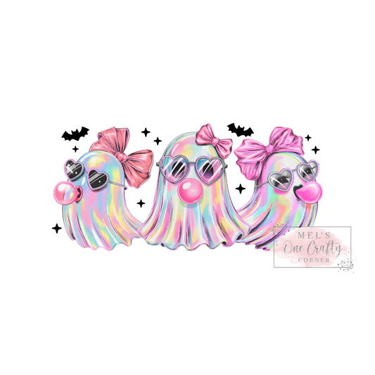 Pink Trio Ghost - DTF Transfer