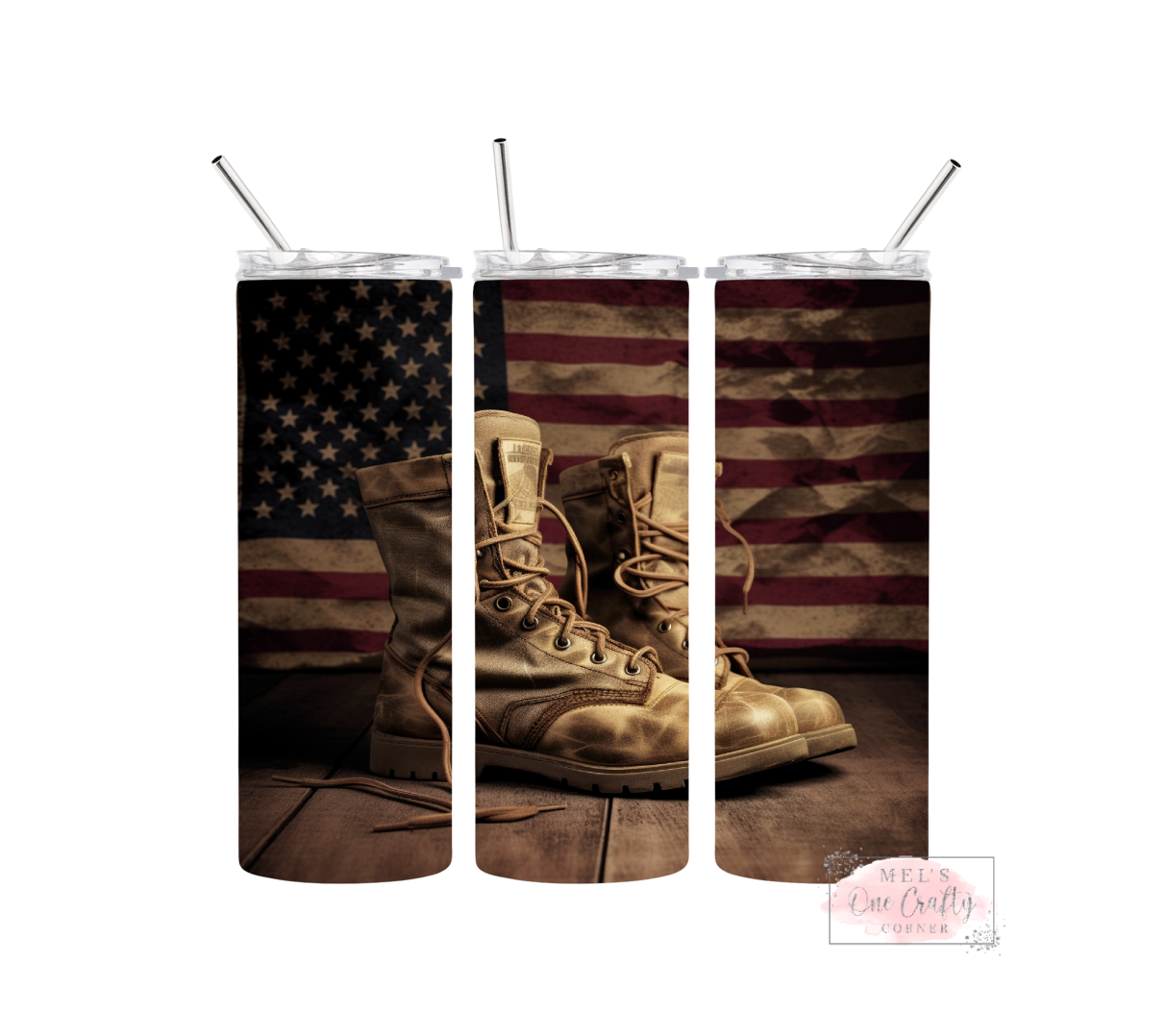 Sublimation Print Tumbler Wrap - Military Boots