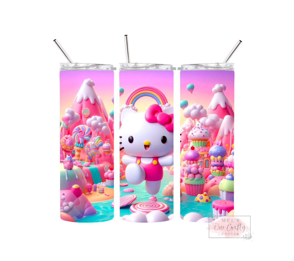 Sublimation Print Tumbler - Happy Kitty