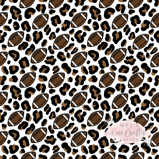 12x12 Vinyl Sheet - Leopard Football