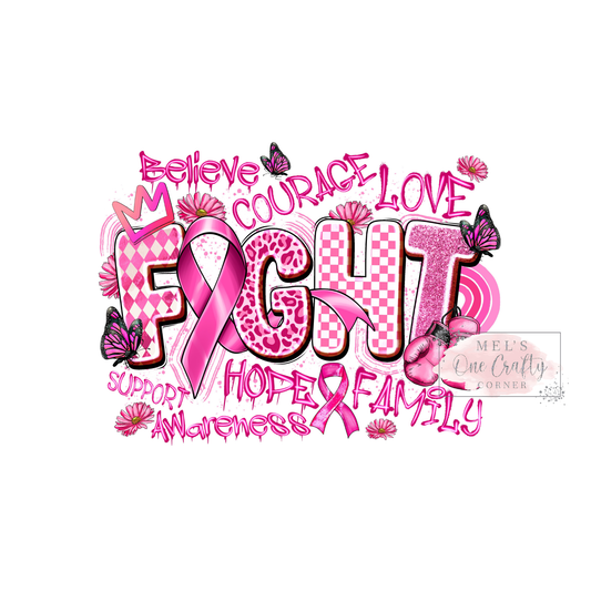 Fight Breast Cancer - DTF Transfer
