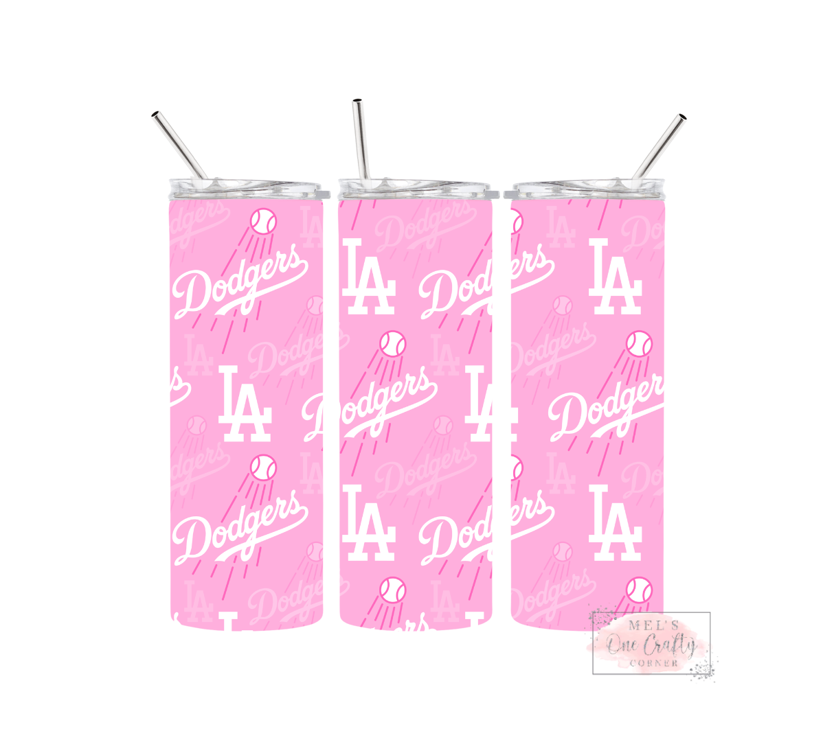 Sublimation Print Tumbler Wrap - Pink Dodgers