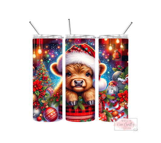 Sublimation Print Tumbler - Christmas Baby Highland