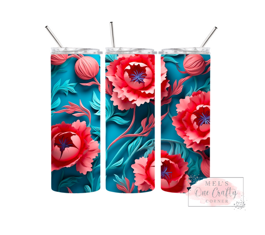 Sublimation Print Tumbler Wrap - Floral Love