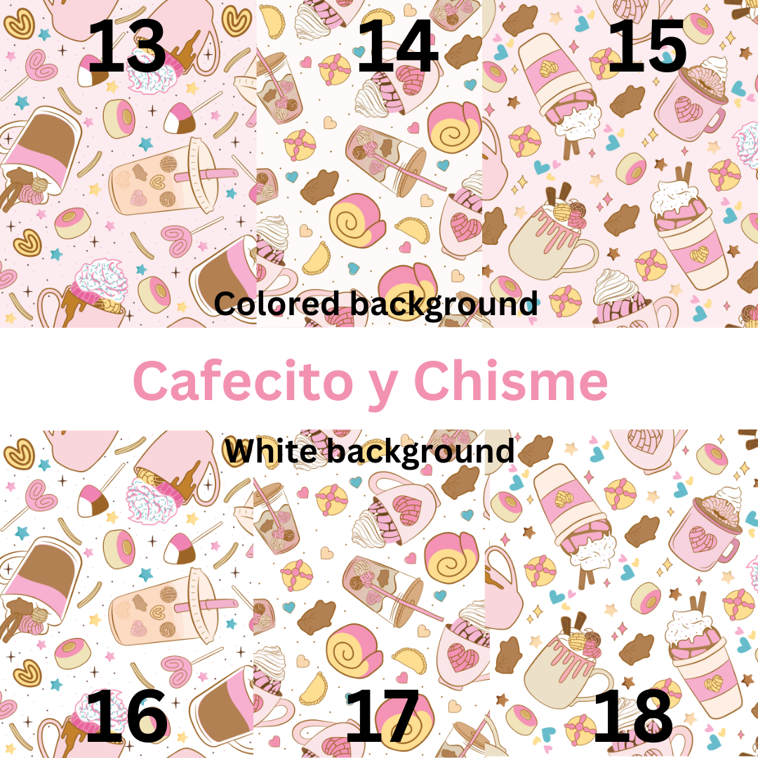 12x12 Vinyl Sheet - Cafecito y Chisme (13 designs)