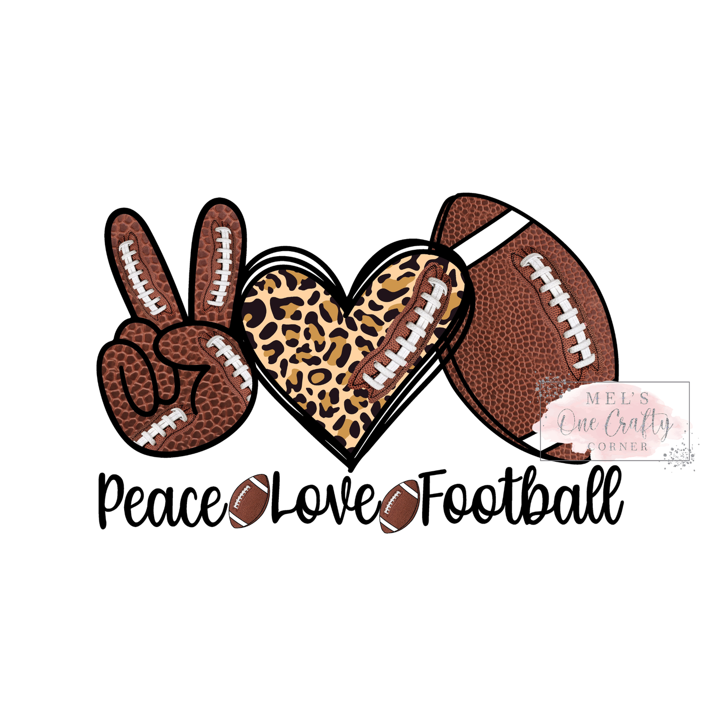 Peace Love Football - DTF Transfer