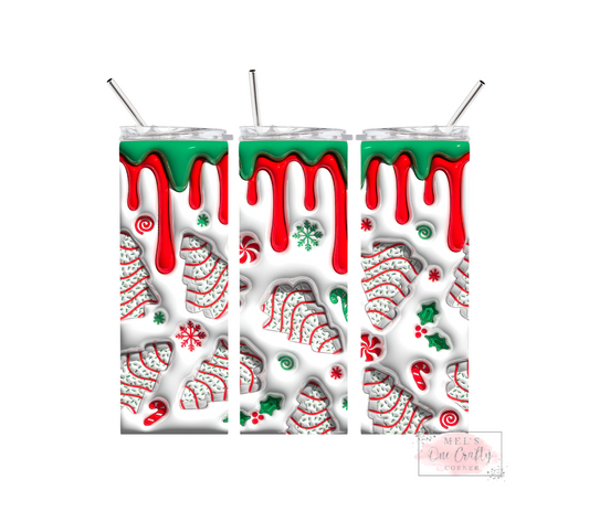 Sublimation Print Tumbler - Mix X-Mas Trees