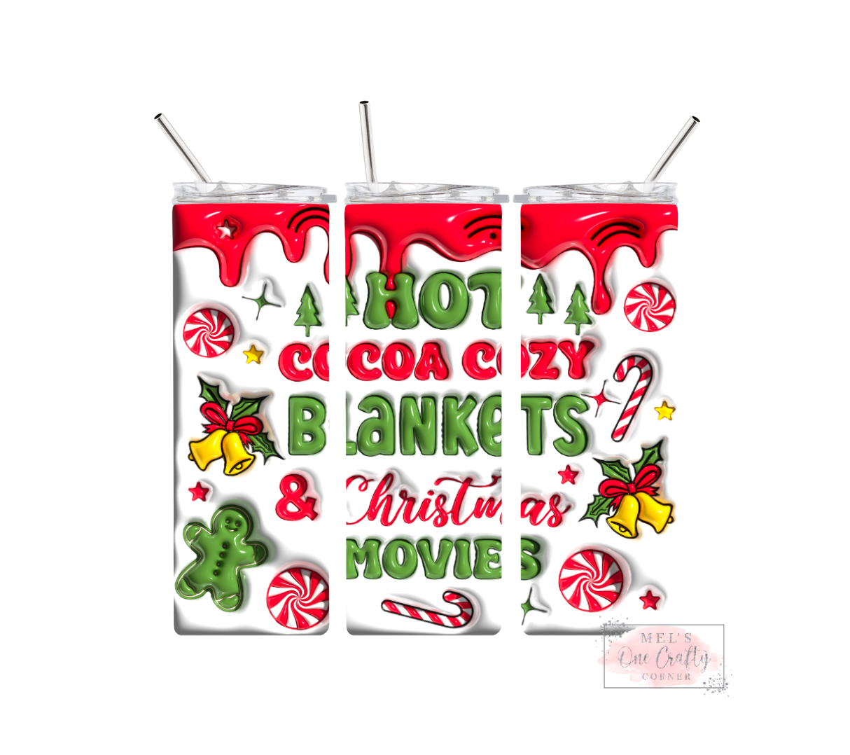 Sublimation Print Tumbler Wrap - Cozy Christmas