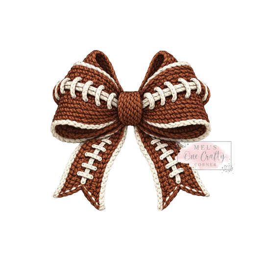 Faux Yarn Football Coquette - DTF Transfer
