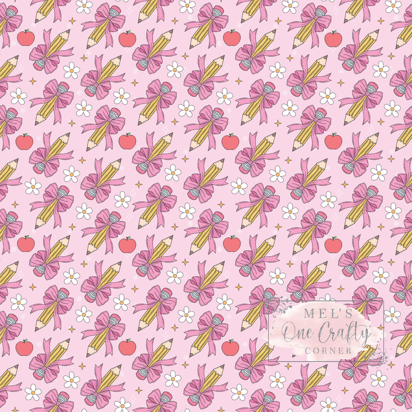 12x12 Vinyl Sheet - Bow Pencils