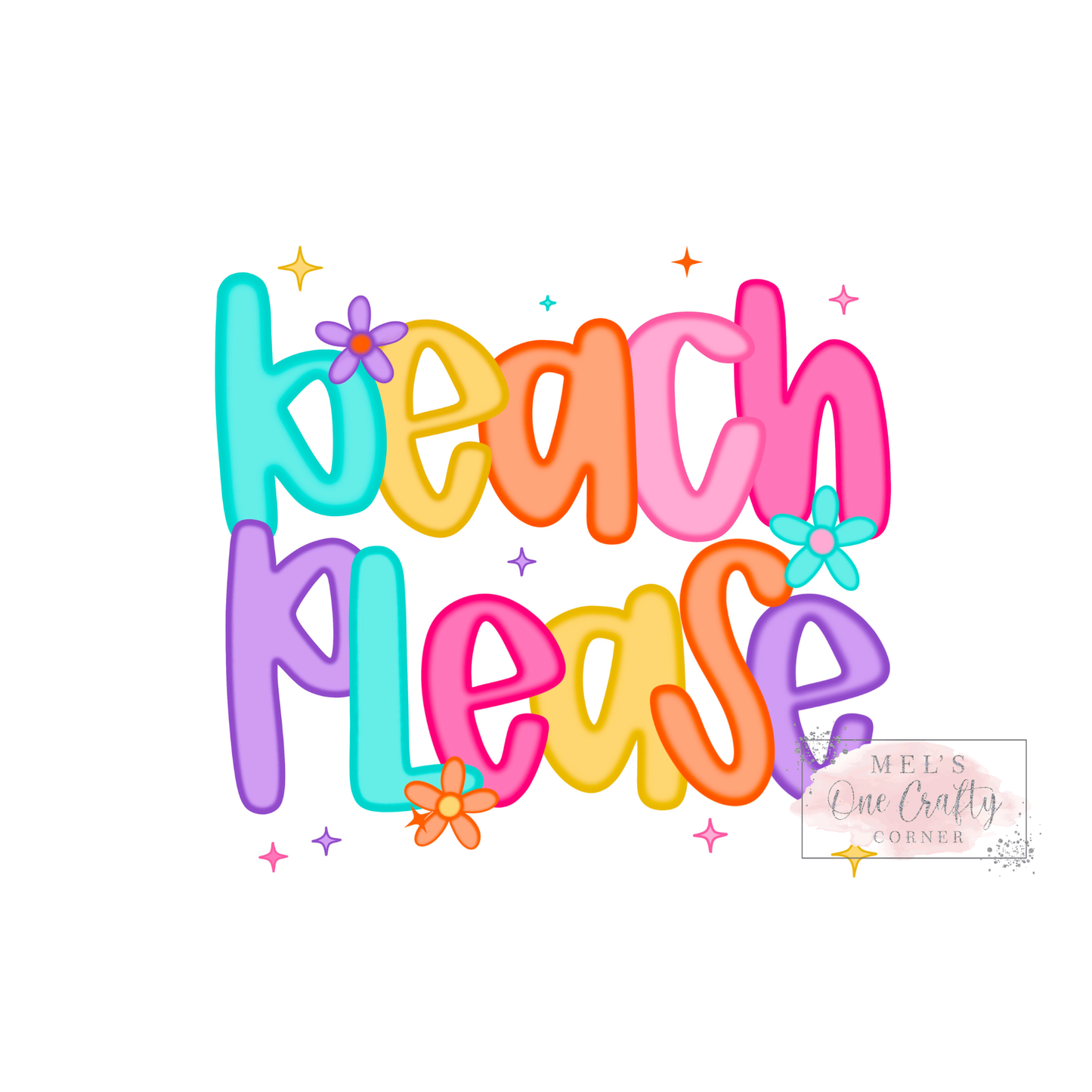 Neon Beach Please - DTF Transfer