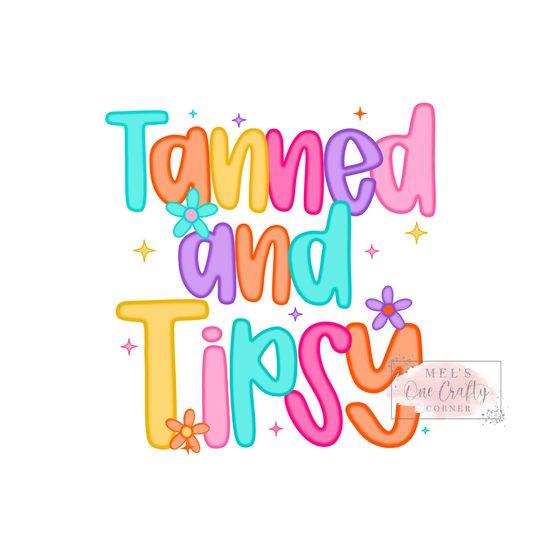 Neon Tanned and Tipsy - DTF Transfer