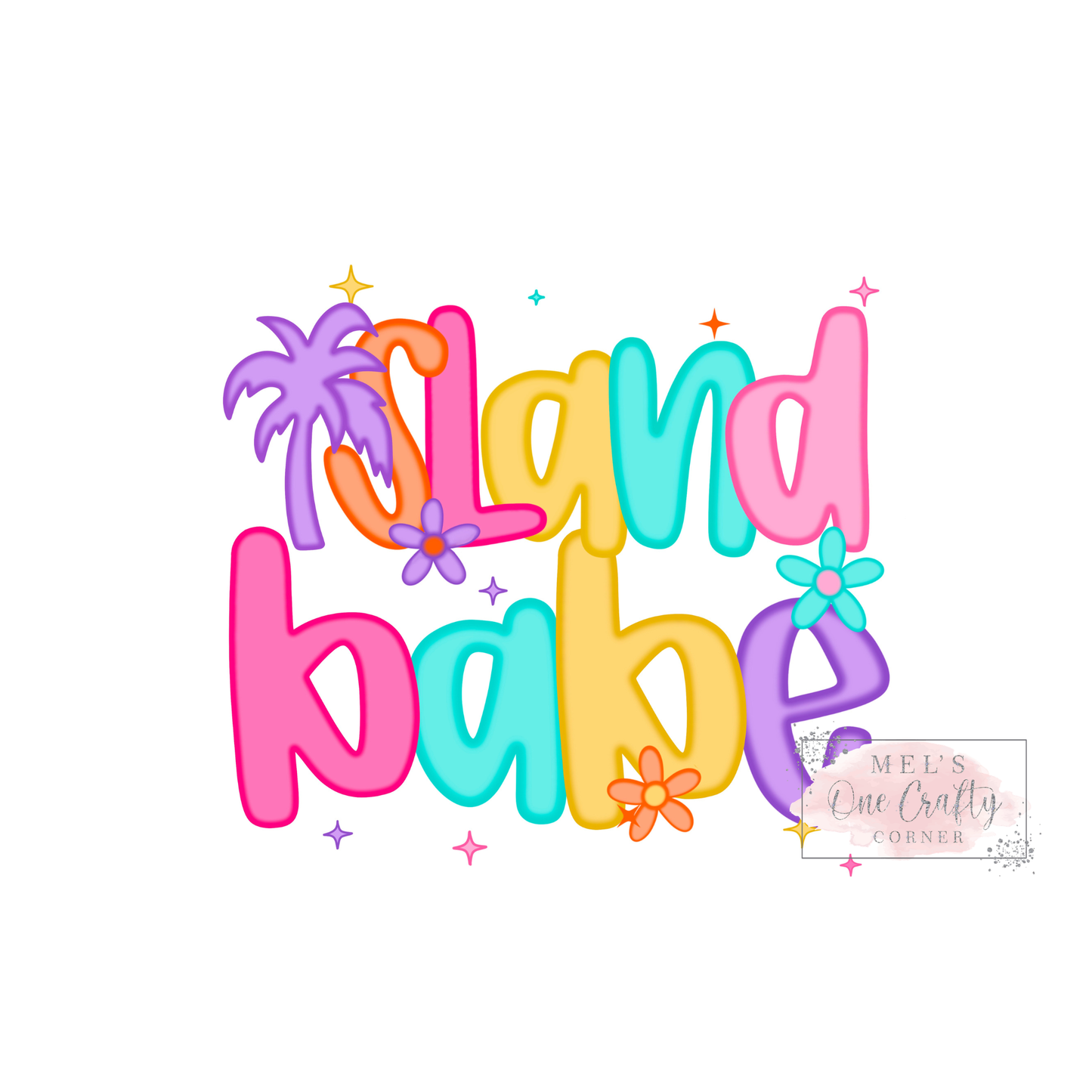 Neon Island Babe - DTF Transfer