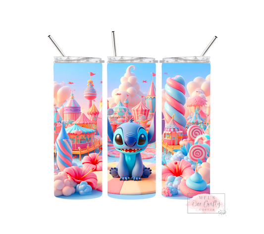 Sublimation Print Tumbler - Blue Candy