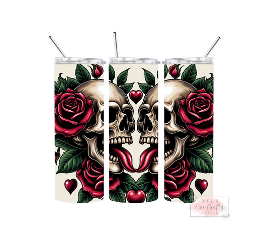 Sublimation Print Tumbler Wrap - Skull Lovers