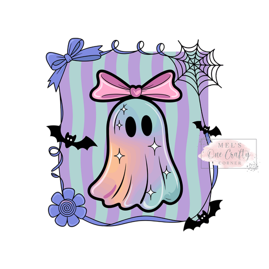 Iridescent Preppy Ghost - DTF Transfer