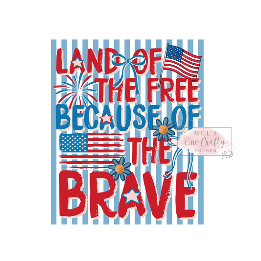 Land of the Free Stripes - DTF Transfer
