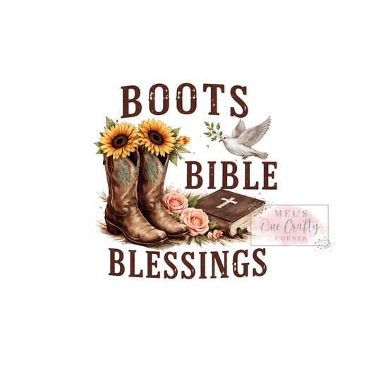 Boots Bible Blessings - DTF Transfer