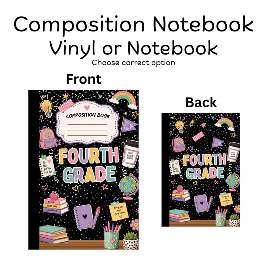 COMPOSITION VINYL OR NOTEBOOK - FOURTH GRADE