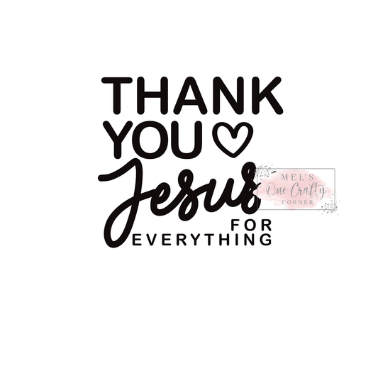 Thank You Jesus (black) - DTF Transfer